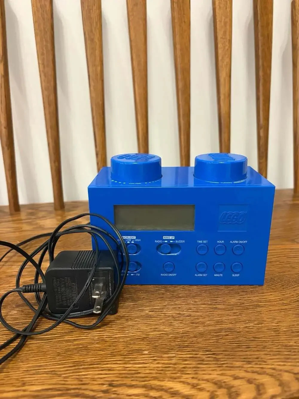 LEGO Portable Clock Radio Model LG11007 Blue Brick